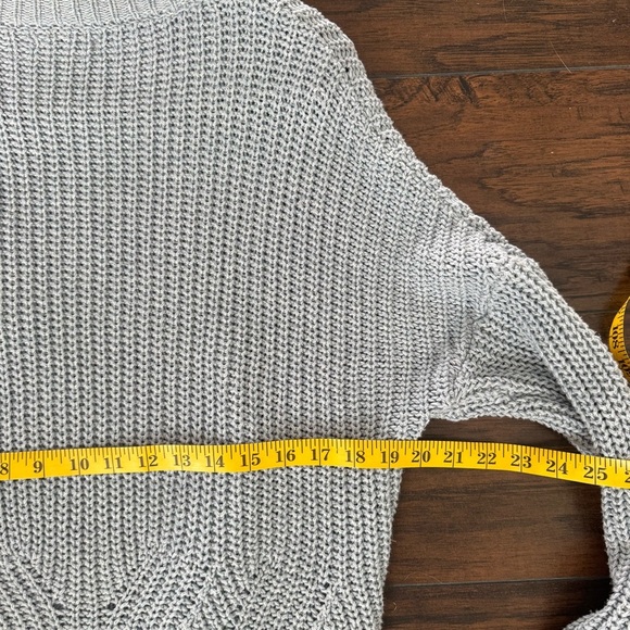 Rag Poets Blue Knit oversized slouchy light weight Sweater W Sz M - Picture 5 of 7